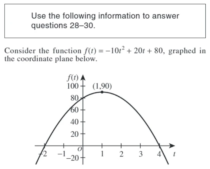 Question 28-29 - ACT 2023 G01 - Math Test